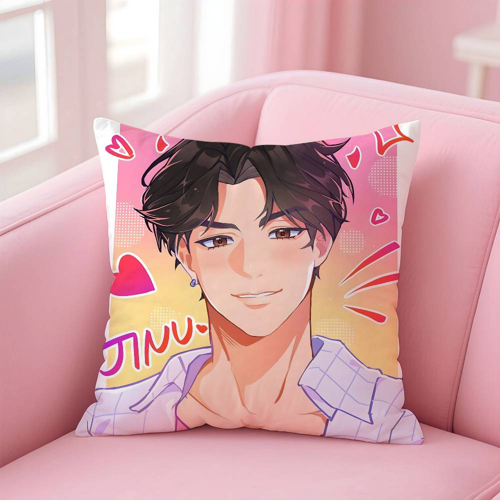 Saja Boys KPopS D-Demon H-Hunters Pillow Case Pattern Printed Pillowcase for Living Room Sofa Cushion Cover & Bedroom Decor