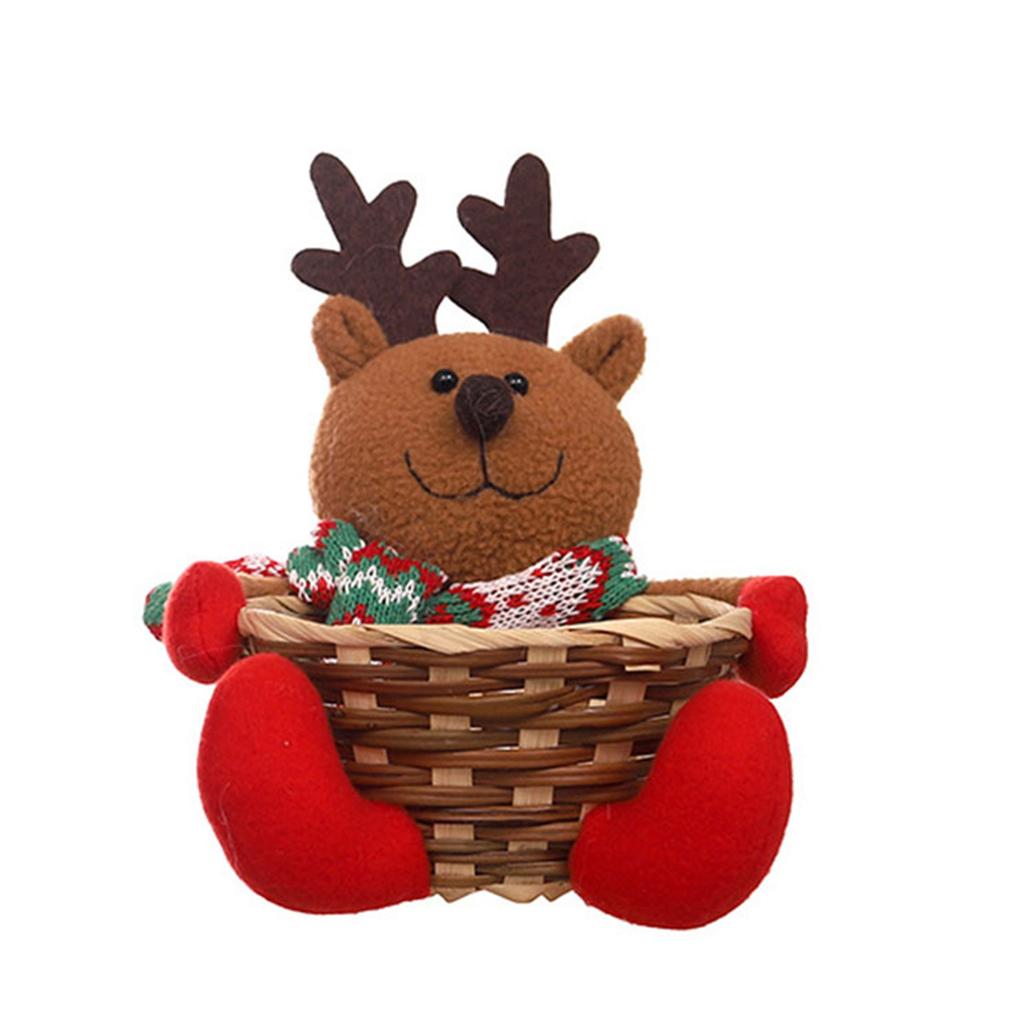 Christmas Gift Basket Hand-woven Candy Storage Box Fruits Storage Box Lightweight Storage Bag Exciting Gift for Children