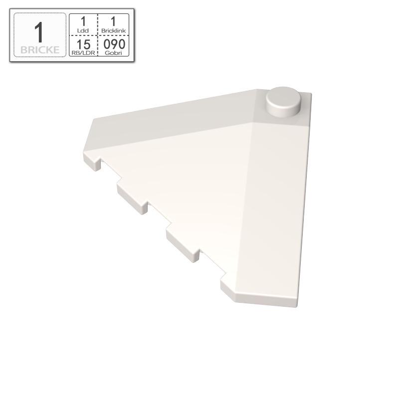BRICKE 43708 4x4 Slope Building Block Wedge, LEGO-Compatible MOC Accessory Piece белый