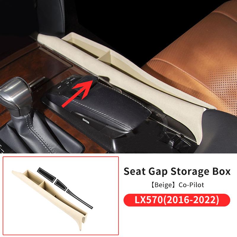

Seat Gap Multifunctional Tray For Lexus LX 570 LX570 2016- Interior Accessories Central Control Storage Box Modification Right Beige 16-22