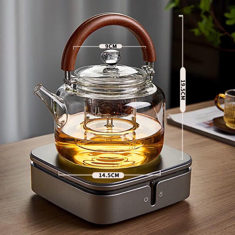 YIHUTEA Heated Glass Teapot