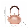 Copper Teapot Smooth Pouring Spout Kettle Hook Handle for Boiling Water, Tea Ceremony