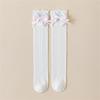 Stylish Knee Length Socks for Girls 3-12 Years Bowknot Trimmed Long Tube Socks Party Daily Wear Accessories