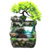 Desktop Small Rockery Simulation Tree Flowing Water Fountain And Rain Scenery for Meditation Yoga Room Creative Decorative