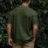 Men's Casual Short Sleeve Shirt Button Down Lightweight Breathable Textured Fabric Relaxed Fit Summer Shirt