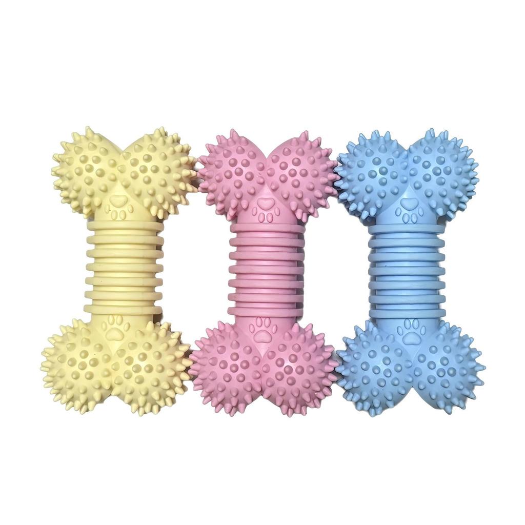 Durable TPR Teething Dog Toys for Golden Retrievers and Corgis - Bite-Resistant Cleaning Sticks and Balls