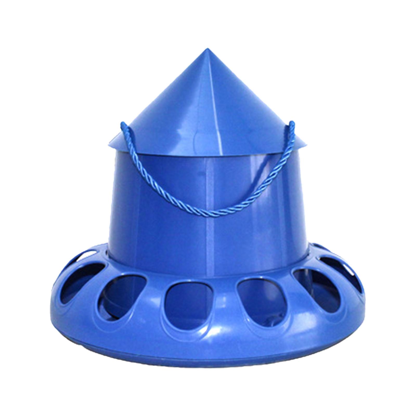 

Pigeon Feeder Food Dispenser Easy to Clean Removable Lid Large Capacity Automatic Feeding Bucket for Cockatiel Quail Parrot синій