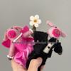 Nepal Handmade Wool Felt Pig Couple Keychain & Car Charm Ornament Gift