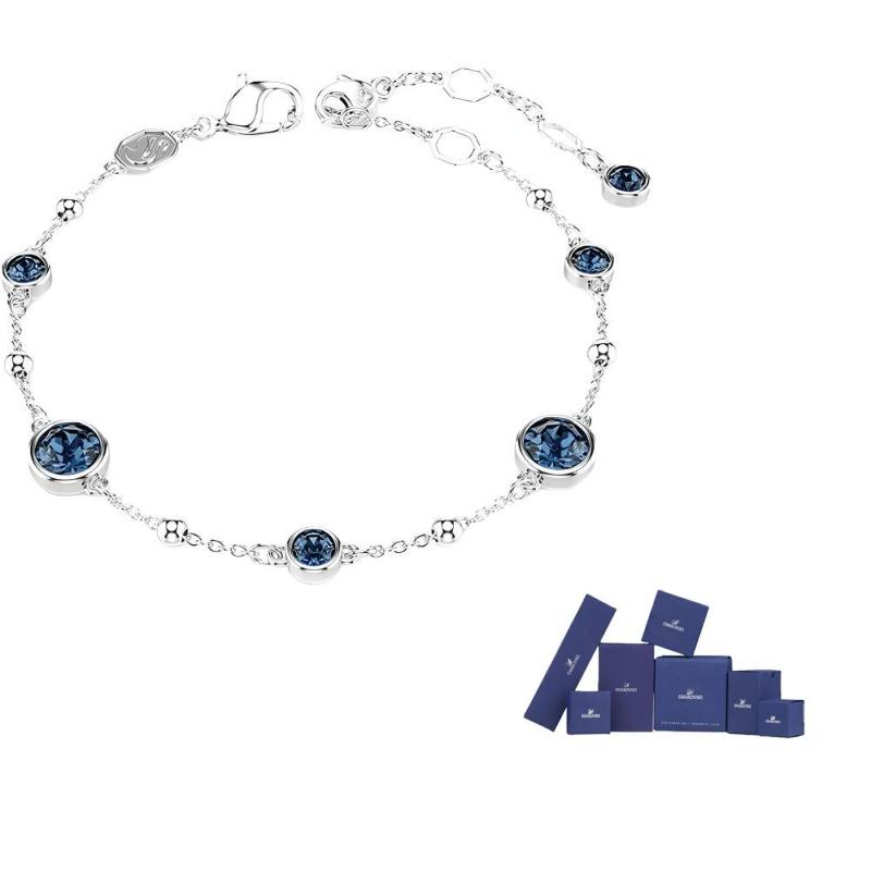 Swarovski Personalisierbares Design Glückskristall Armband Unisex Armbänder Blau 5730679 Box (Random Color) white