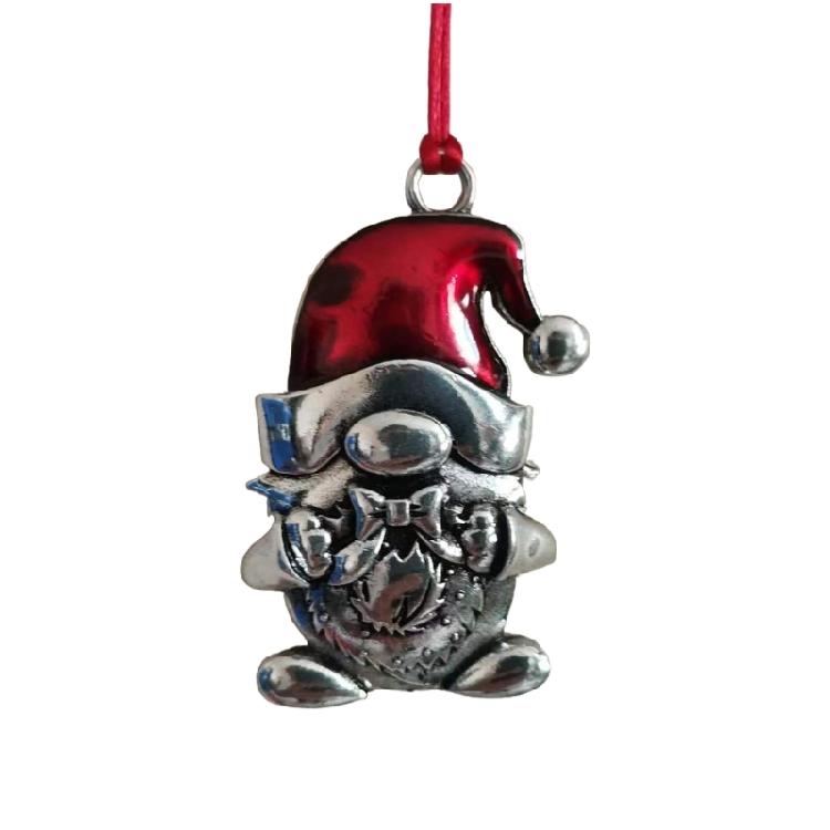 Christmas Tree Decoration Metal Dwarf Pendant Festival Tree Hanging Ornament for Mantels Table Living Room Bedroom