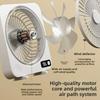 Ventilador de escritorio portátil recargable con pantalla digital para oficina y hogar