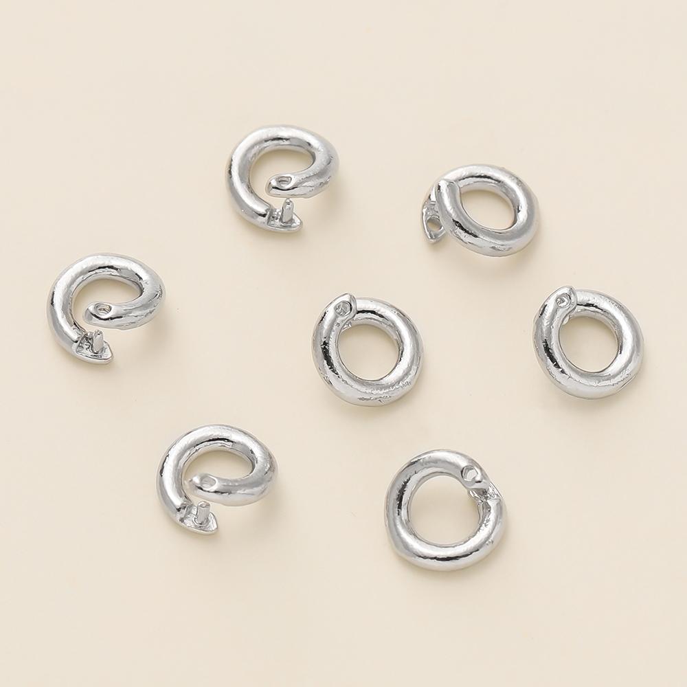 

10Pcs/Pack 14/18K Gold Color Plated Open Jump Rings Split Rings Connector For Necklace Bracelets Jewelry Making Accessories 1.2x5.5mm платиновый