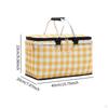 Picnic Basket Sturdy Zipper Foldable Insulated Bag for Barbecue Outdoor Home Yellow