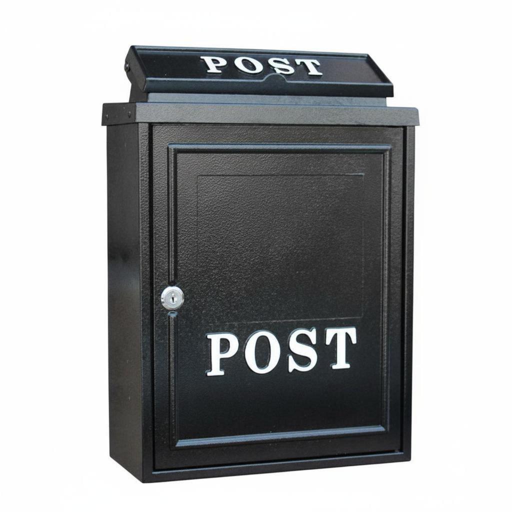 Large Weatherproof Outdoor Letterbox Aluminum Metal Post Box Decorative Mail