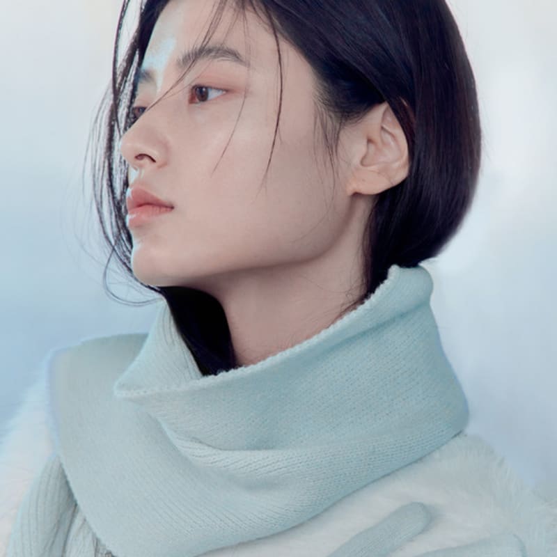 

nuartstudio classic line knit muffler 9 colors Charcoal