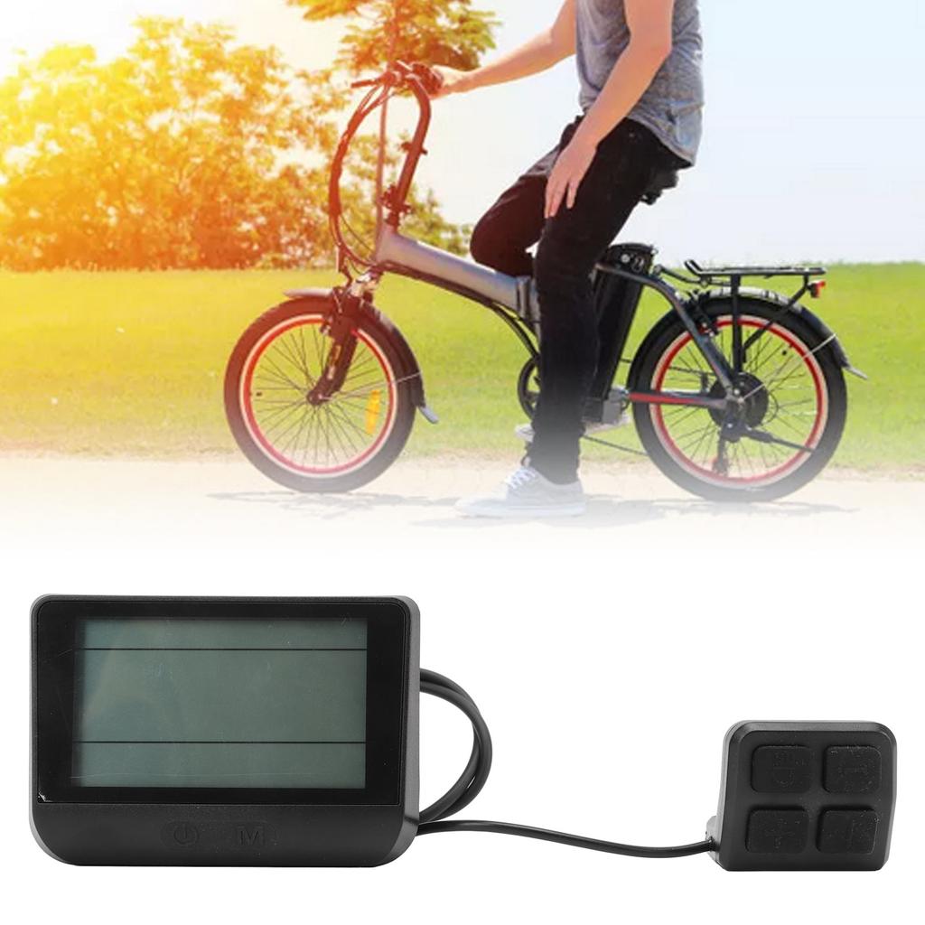 Electric Bike Display Panel Universal ABS Housing 5 Pin Waterproof Interface LCD Display Meter 24V 36V 48V