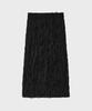 Noir For Woman Wrinkle Texture Long Skirt (Black)