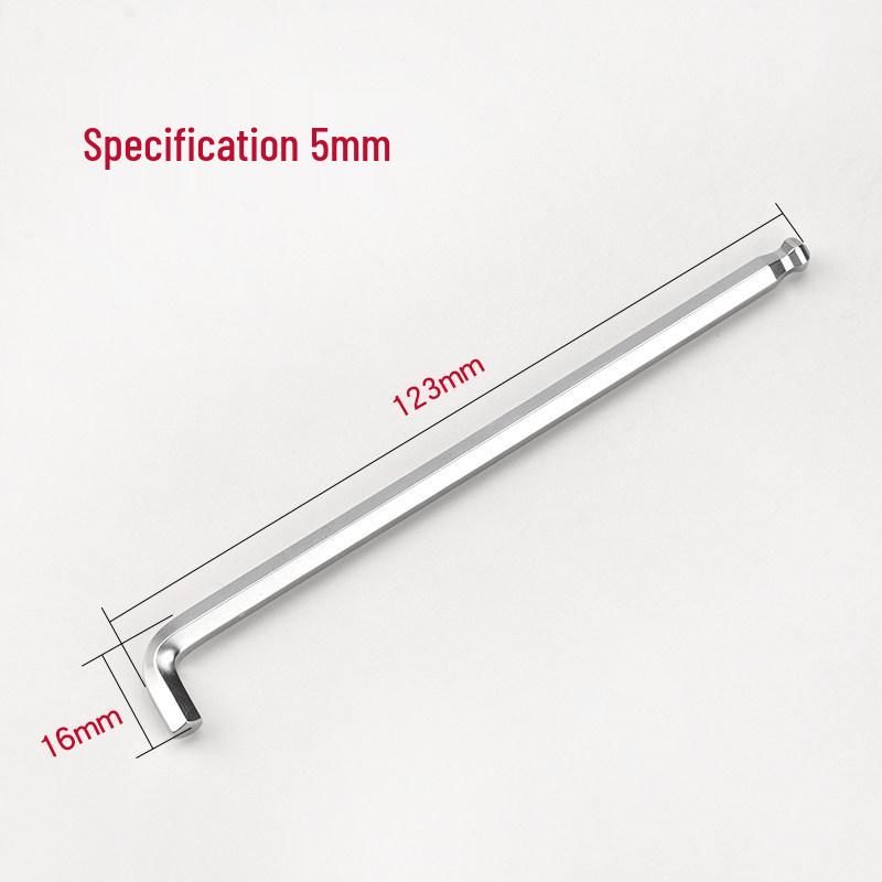 Compact L-Shaped Metric Hex Key Set with Ball Head for Tight Spaces