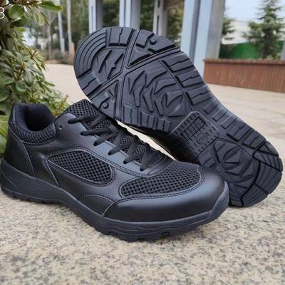 Chaussures de course noires résistantes à l'usure chaussures d'entraînement basses chaussures d'entraînement militaire noires pour hommes et femmes chaussures d'entraînement légères résistantes à l'usure