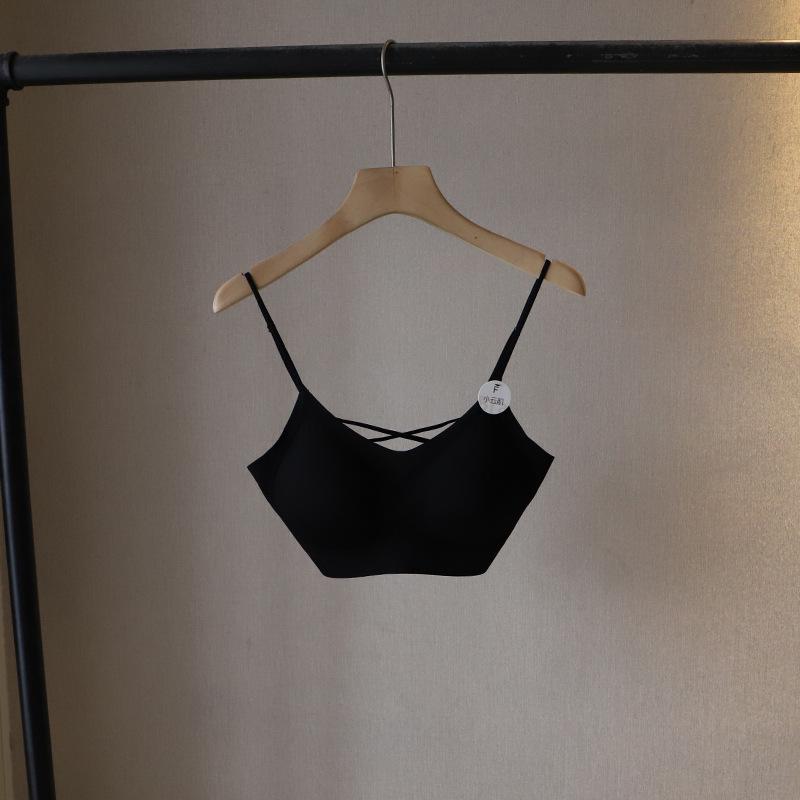 

Bi Zheng 2025 Бесшовное нижнее белье с перекрещенной спинкой, ощущение «второй кожи», в корейском стиле One Size чёрный