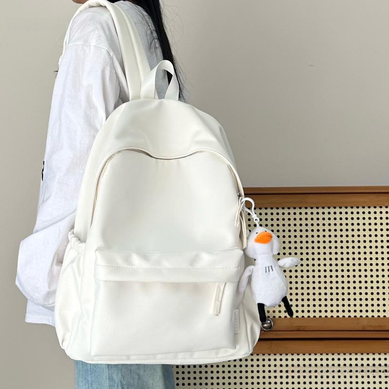 Stylish Solid Color Backpack for Junior High Girls & College Students