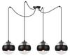 Toledo Spider Hanging Lamp Black 4-Flat Black Lampshade E14
