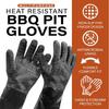 Oil Resistant Heat Resistant Gloves Waterproof Oven Mitts Easy to Clean BBQ Gloves  Kitchen