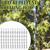 12Pcs Rotating Reflective Rod Bird Repeller Protection Scare Tool for Agricultural Garden Party Lawn Decoration