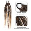 Bohemian Rastazopf-Pferdeschwanz-Haarverlängerungen, Synthetisches Geflochtenes Box Braid Haargummi-Pferdeschwanz für Damen Party Cosplay