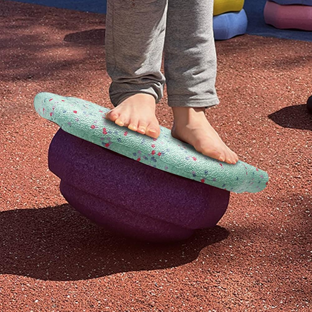 Balance Training Board Flower Shape Balance Exerciser Multi-Function Stability Board Balance Stepping Stones for Kids Adults