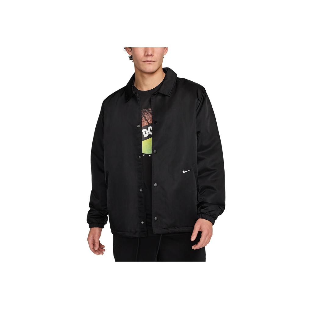 Nike Loose Fit Long Sleeve Cotton Jacket With Print Men Jackets Black HJ3876-010