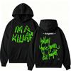 Singer Lady Gaga The MAYHEM Ball Neon Green Killah Hoodie Fashion Pop Music Vintage Sweatshirt Loose Fleece Casual Tracksuit Y2k