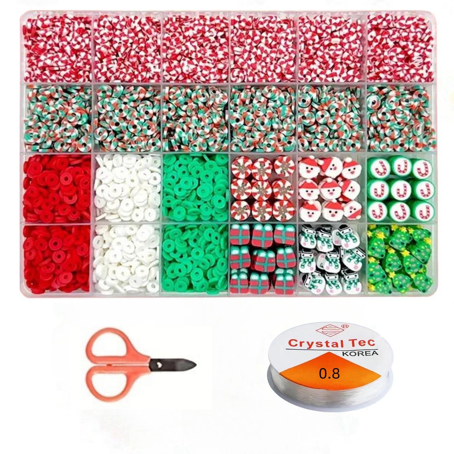 Christmas Soft Pottery Beaded Jewelry Bracelet Making Kit Clay Beads And Crafts Diy Gifts. Christmas