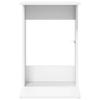 Side Table White 40 X 38 X 62.5 Cm Engineered Wood