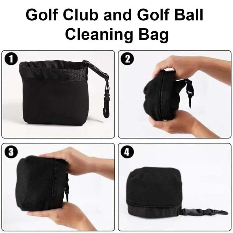 Easy-Clean Golf Scrub Bag Waterproof: Portable and DetachableEnhance Club On-The-Go-Essential Performance Accessory for Golfers