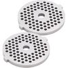 2Pcs Stainless Steel Meat Grinder Plates Discs, Replaceable Meat Grinder Blades Grinding Plate Round Hole for 5# B Type Grinder(3mm)