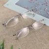 Square Rimless Myopia Glasses Women Men Ultralight Transparent Resin Nearsighted Eyeglasses New Trendy Prescription Eyewear