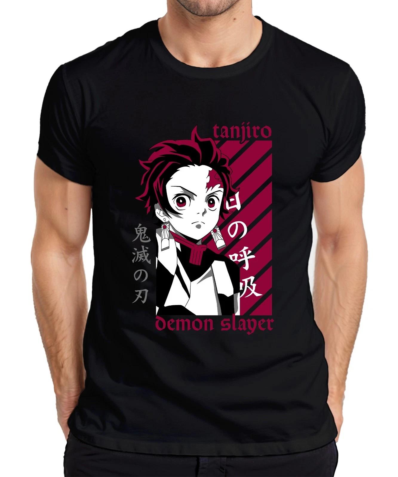 Tanjiro Demon Slayer Kimetsu no Yaiba Anime Geschenk Cosplay Herren T-Shirt S