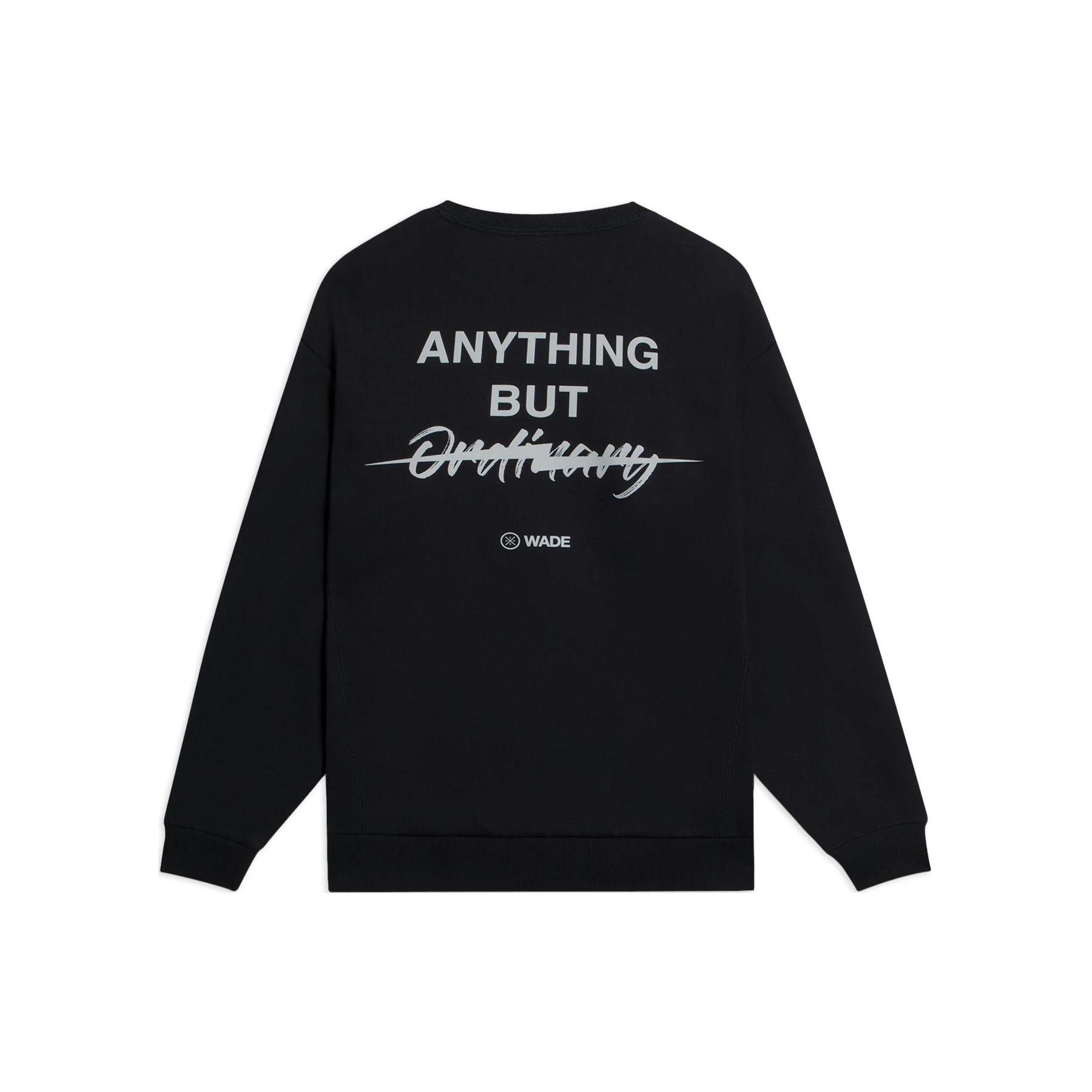 Свитшоты Li Ning Wade Collection Мужские Черные С круглым вырезом Утепленные Обычные AWDSC41-1 XL
