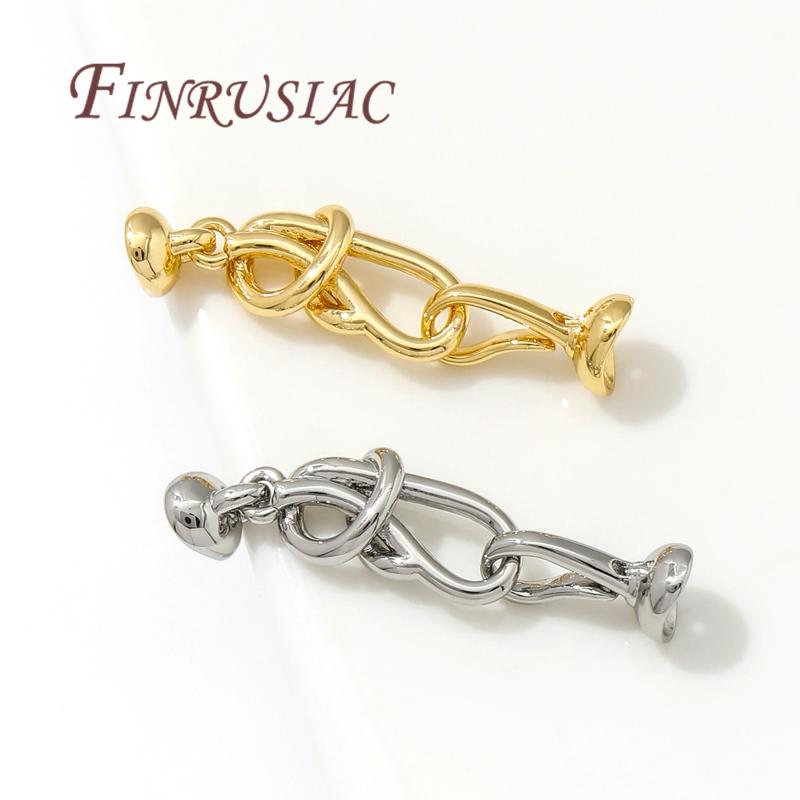 18K Gold/Rhodium Plated Fasteners For Bracelets Accessories Clasp For Jewelry Connectors Findings For DIY Jewelry Making Supplie