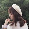 Umělecký klobouk, prodyšný umělecký a retro baret, ženský japonský osmiboký klobouk
