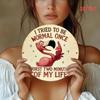 Vintage Flamingo Metal Wall Decor Aluminum Sign Humorous Quote 8x8 Inch