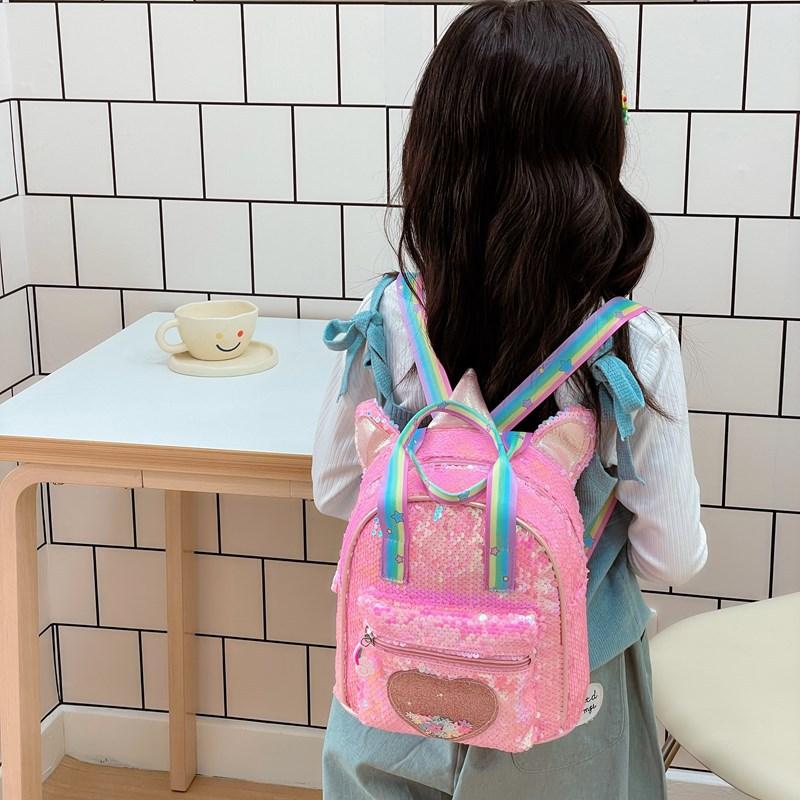 Schoolbag Unicorn Large Capacity Sequin Bag Cute Girl Schoolbag Girl Little Princess Symphony Schoolbag