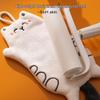 Cute Kitten Coral Fleece Hand Towel: Absorbent, Quick-Drying, Dual-Use, Hanging Kitchen Towel.