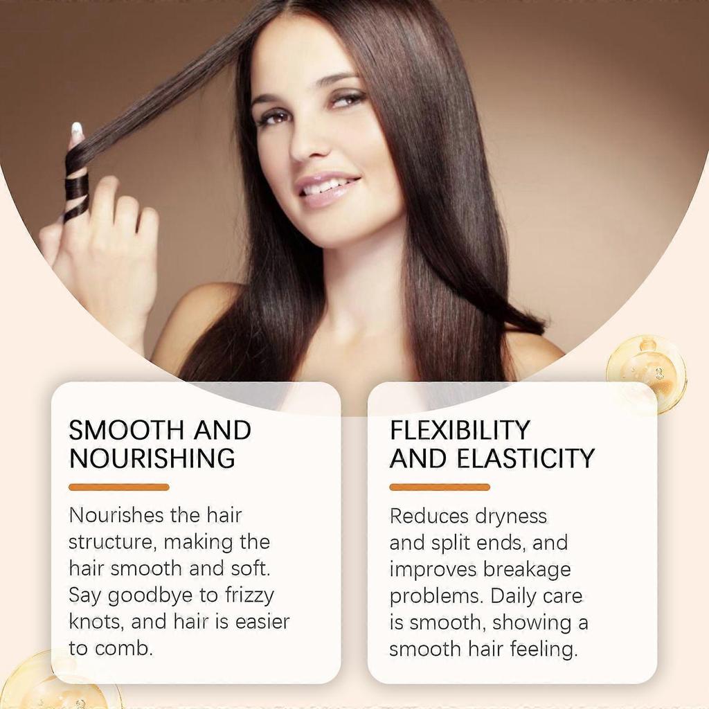 Hoegoa Keratin Repairs The Hair Membrane, Nourish Hair Knot Not Light, Smooth Hair Care Natural Luster Membrane