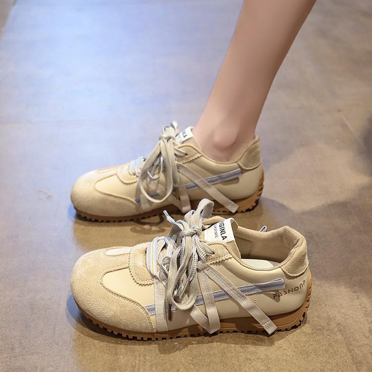 Niche German training shoes women's summer 2025 new thick-soled breathable versatile little white shoes retro lightweight casual board shoes