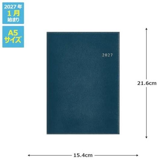 Takahashi Notebook 2027 A5 Weekly Desk Diary Navy No.471 (Starts January 2027)