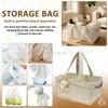 Reise Tragbare Mommy Bag Faltbare Baby Windel Caddy Organizer mit Griff und Bären Anhänger Corduroy Neugeborenen Windel Aufbewahrungskorb
