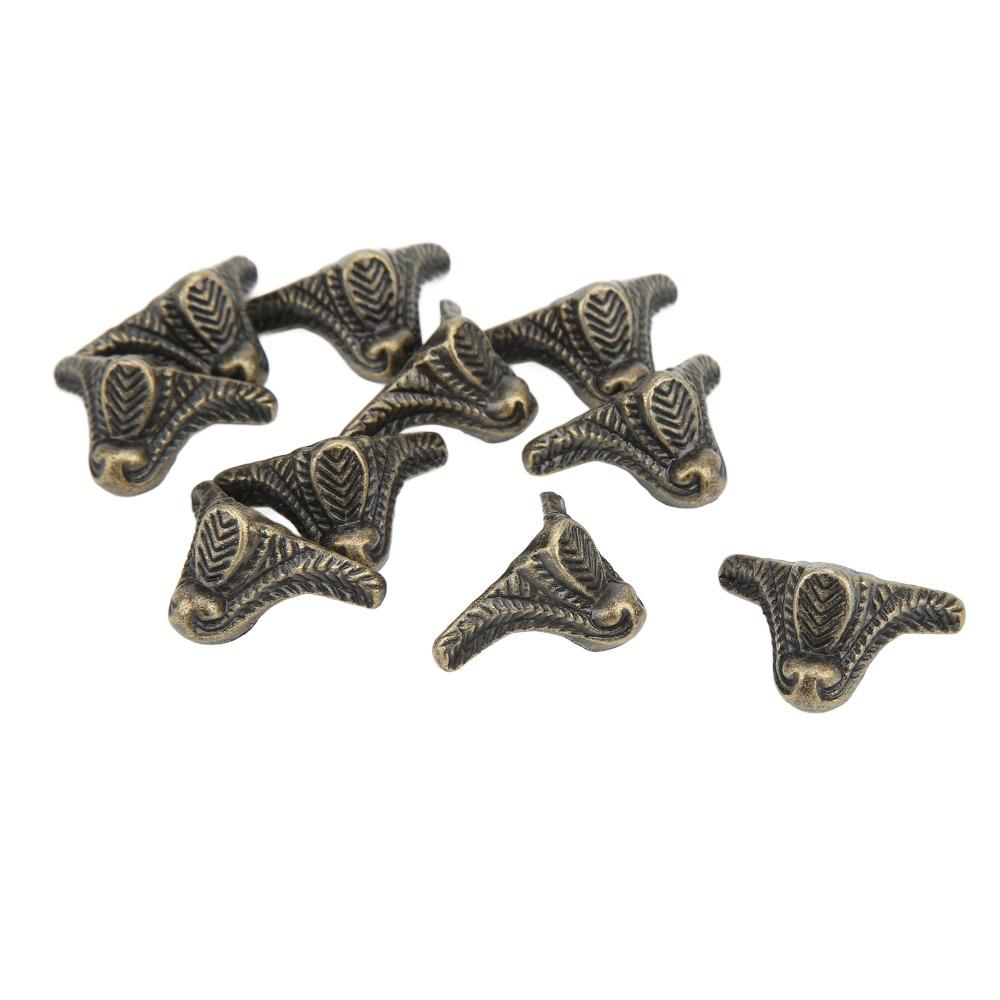 24pcs Zinc Alloy Jewelry Box Feet Vintage Metal Corner Protector Wooden Box Feet Jewelry Boxes