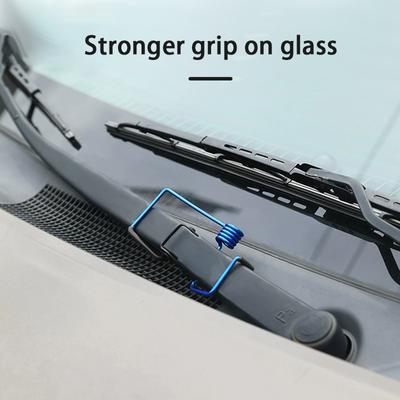2Pcs Car Wiper Blade Booster Spring – Universal Alloy Windshield Wiper Enhancement Strip for Better Contact & Clear View